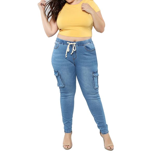 casual solid slim fit pencil pants 2019 new women autumn drawstring skinny denim jeans lady elastic side pockets jeans trousers, Blue
casual solid slim fit pencil pants 2019 new women autumn drawstring skinny denim jeans lady elastic side pockets jeans trousers, Blue