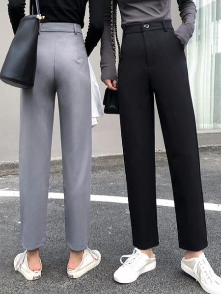 pants female spring 2019 new style women's dress korean-style high-waisted slimming straight-leg pants loose-fit versatile suit, White;black
pants female spring 2019 new style women's dress korean-style high-waisted slimming straight-leg pants loose-fit versatile suit, White;black