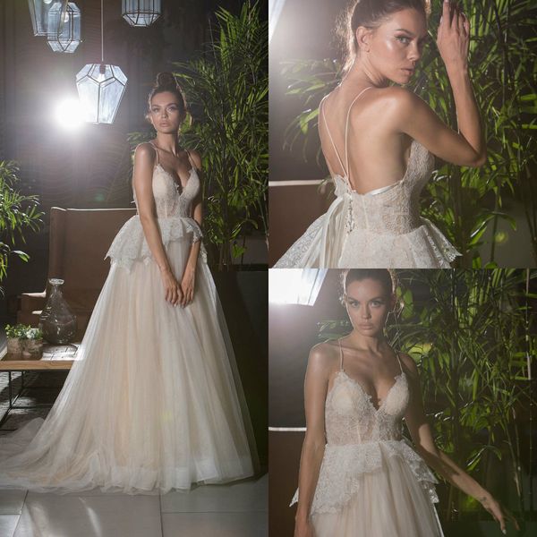 2021 new wedding dresses spaghetti straps lace appliques bridal gowns custom made backless sweep train designer a-line wedding dress, White
2021 new wedding dresses spaghetti straps lace appliques bridal gowns custom made backless sweep train designer a-line wedding dress, White