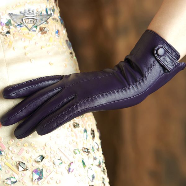 klss brand genuine leather women gloves wrist plus buckle elegant lady sheepskin gloves goatskin glove k860, Blue;gray
klss brand genuine leather women gloves wrist plus buckle elegant lady sheepskin gloves goatskin glove k860, Blue;gray