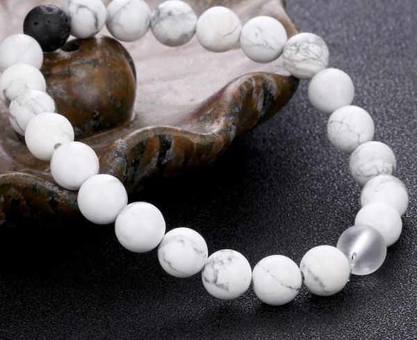 8mm ju4badjusted charm white howlite bracelet black volcanic lava stone bead essential oils diffuser women
8mm ju4badjusted charm white howlite bracelet black volcanic lava stone bead essential oils diffuser women