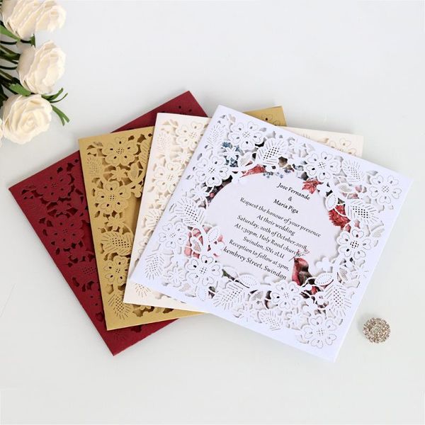 10pcs pocket style laser cut wedding invitation card with square hollow plant lace holiday greeting humanities invitation card
10pcs pocket style laser cut wedding invitation card with square hollow plant lace holiday greeting humanities invitation card