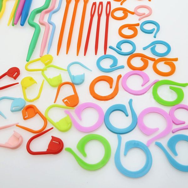 1 set plastic knit stitch knitting needles crochet hook markers stitch handle clip knitting needle sets sewing accessories tool, Black
1 set plastic knit stitch knitting needles crochet hook markers stitch handle clip knitting needle sets sewing accessories tool, Black