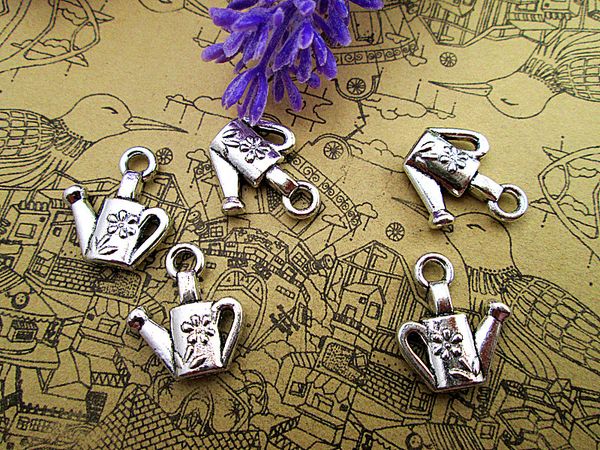 45pcs- watering can charms , antique tibetan silver watering can charms pendants 13x15mm, Bronze;silver
45pcs- watering can charms , antique tibetan silver watering can charms pendants 13x15mm, Bronze;silver