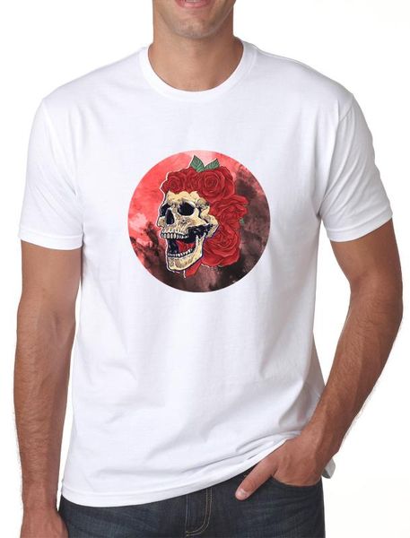 t shirts men skull rose flower ink red print casual o-neck short sleeve tshirt men cotton streetwear tee shirt, White;black
t shirts men skull rose flower ink red print casual o-neck short sleeve tshirt men cotton streetwear tee shirt, White;black