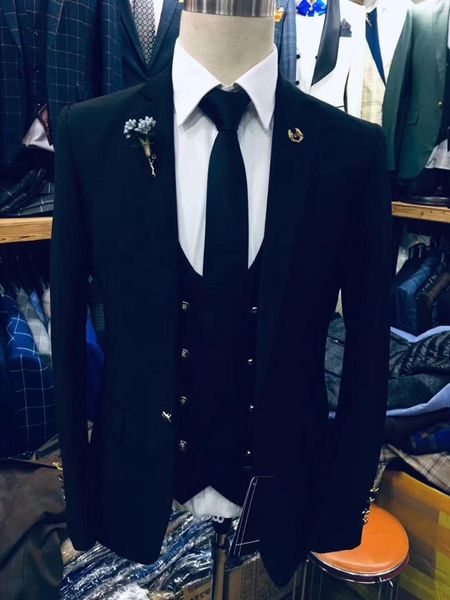 new design fashion black slim fit tuxedos groom wedding suits for men formal party prom male blazer men suit terno 3 pieces, White;black
new design fashion black slim fit tuxedos groom wedding suits for men formal party prom male blazer men suit terno 3 pieces, White;black