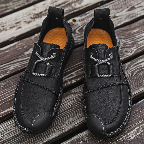 big size 39-48 2020 handmade leather men casual shoes soft loafers personalized fashion men's moccasins, Black
big size 39-48 2020 handmade leather men casual shoes soft loafers personalized fashion men's moccasins, Black