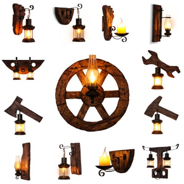 new retro industrial wall lamp bar coffee restaurant american nostalgia corridor wall decoration creative personality solid wood lamps
new retro industrial wall lamp bar coffee restaurant american nostalgia corridor wall decoration creative personality solid wood lamps