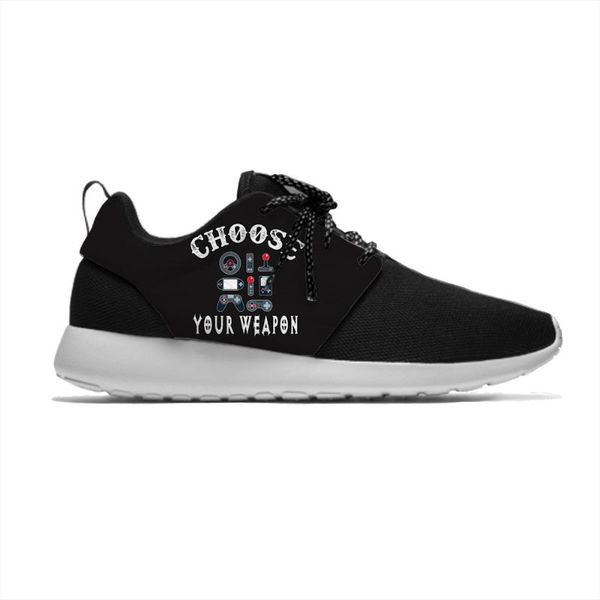 choose your video game gamer controller funny sport running shoes lightweight breathable 3d print men women mesh sneakers, Black
choose your video game gamer controller funny sport running shoes lightweight breathable 3d print men women mesh sneakers, Black