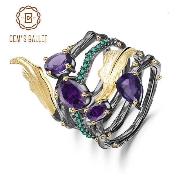 gem's ballet 2.26ct natural amethyst gemstone finger ring 925 sterling sliver vintage neo-gothic rings for women fine jewelry cj191205, Slivery;golden
gem's ballet 2.26ct natural amethyst gemstone finger ring 925 sterling sliver vintage neo-gothic rings for women fine jewelry cj191205, Slivery;golden