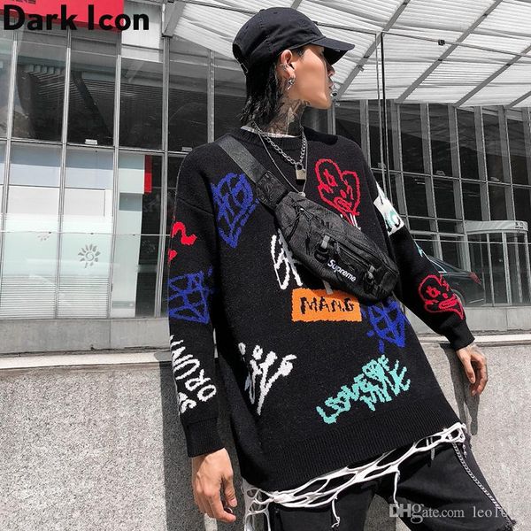 dark icon letters graffiti streetwear sweater men pullover hip hop sweaters women streetwear sweater for men man clothing 
dark icon letters graffiti streetwear sweater men pullover hip hop sweaters women streetwear sweater for men man clothing