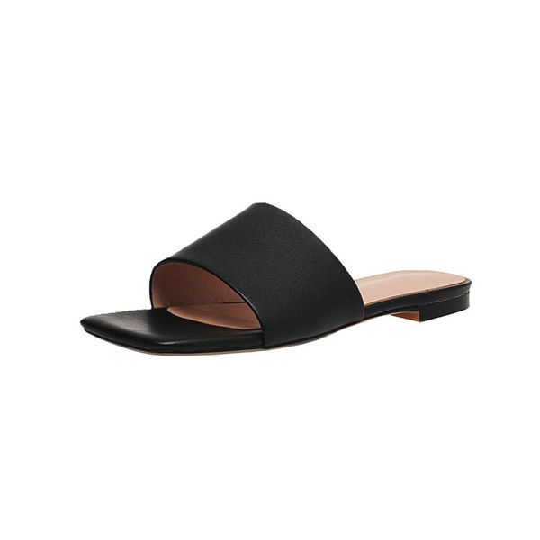 new genuine leather slippers for woman outdoor open toe soft summer beach slippers low heel leisure women shoes slides, Black
new genuine leather slippers for woman outdoor open toe soft summer beach slippers low heel leisure women shoes slides, Black