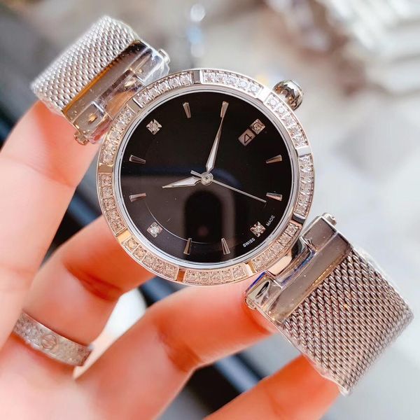 ladies watches trend simple diamond large dial waterproof calendar design 316 stainless steel case 35mm 9mm wristwatches, Slivery;brown
ladies watches trend simple diamond large dial waterproof calendar design 316 stainless steel case 35mm 9mm wristwatches, Slivery;brown
