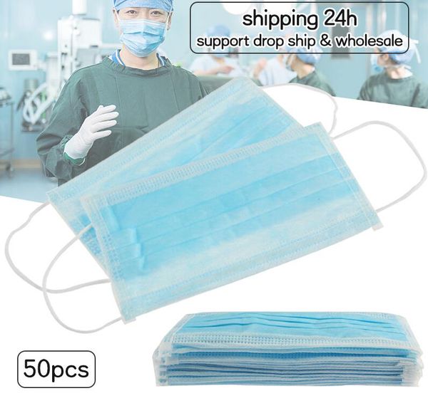 50+pcs disposable face mask 3 layer anti influenza masks anti dust dustproof facial protective respirator mouth cover mask
50+pcs disposable face mask 3 layer anti influenza masks anti dust dustproof facial protective respirator mouth cover mask
