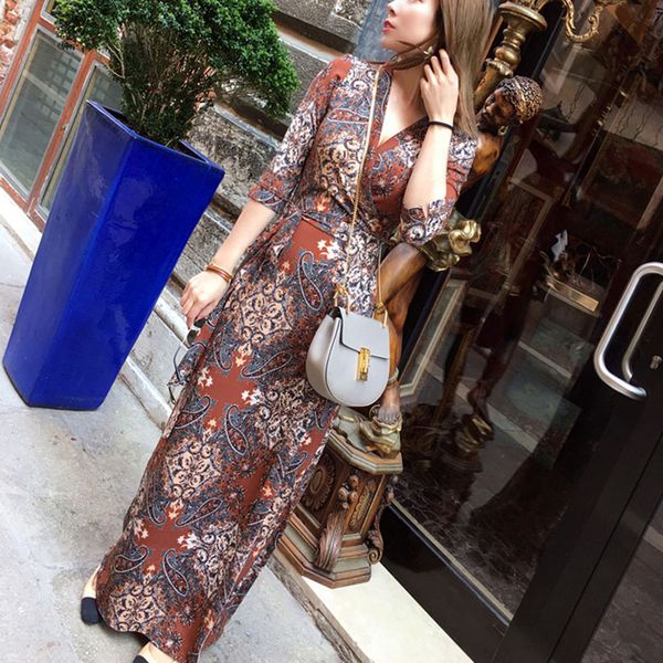 women summer retro elasticity dresses sundress v-neck maxi bandage dress floral printed party dress female vestidos streetwear, Black;gray
women summer retro elasticity dresses sundress v-neck maxi bandage dress floral printed party dress female vestidos streetwear, Black;gray