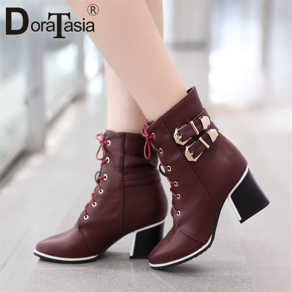 doratasia new big size 34-43 lace-up fur booties ladies elegant belt buckle ankle boots women 2019 party high heels shoes woman, Black
doratasia new big size 34-43 lace-up fur booties ladies elegant belt buckle ankle boots women 2019 party high heels shoes woman, Black