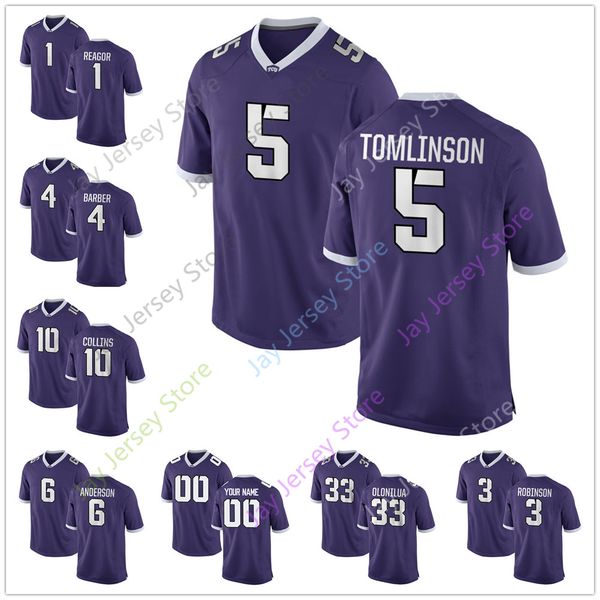 custom colleg tcu horned frogs jersey ladainian tomlinson shawn robinson michael collins darius anderson sewo olonilua jalen reagor, Black
custom colleg tcu horned frogs jersey ladainian tomlinson shawn robinson michael collins darius anderson sewo olonilua jalen reagor, Black
