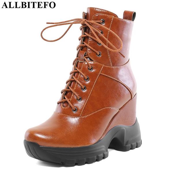 allbitefo high heel leisure genuine leather ankle boots new brand fashion girl boots lace up autumn winter women, Black
allbitefo high heel leisure genuine leather ankle boots new brand fashion girl boots lace up autumn winter women, Black