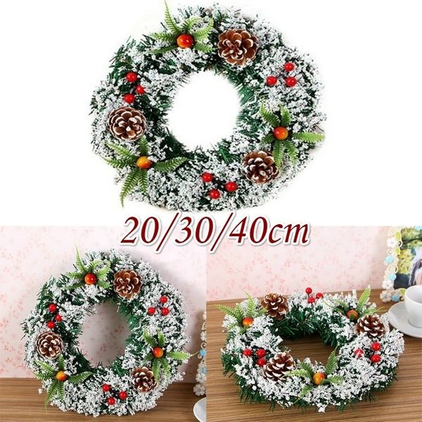 20/30/40cm christmas wreath christmas large wreath door wall ornament fake fruit pine decora for home
20/30/40cm christmas wreath christmas large wreath door wall ornament fake fruit pine decora for home