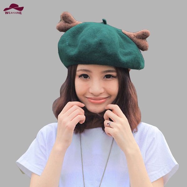 woman christmas elk deer horn cap wool beret fashion hat deer ear winter warm artist girl cap beret lovely cosplay hats, Blue;gray
woman christmas elk deer horn cap wool beret fashion hat deer ear winter warm artist girl cap beret lovely cosplay hats, Blue;gray