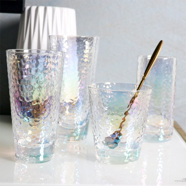japanese creative colorful hammer eye glass, household crystal glass, transparent juice drink milk cup
japanese creative colorful hammer eye glass, household crystal glass, transparent juice drink milk cup