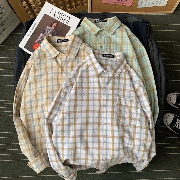 2020 man spring summer plaid couple shirts mans korean long sleeve woman shirts male fashion casual clothing 2xl, White;black
2020 man spring summer plaid couple shirts mans korean long sleeve woman shirts male fashion casual clothing 2xl, White;black