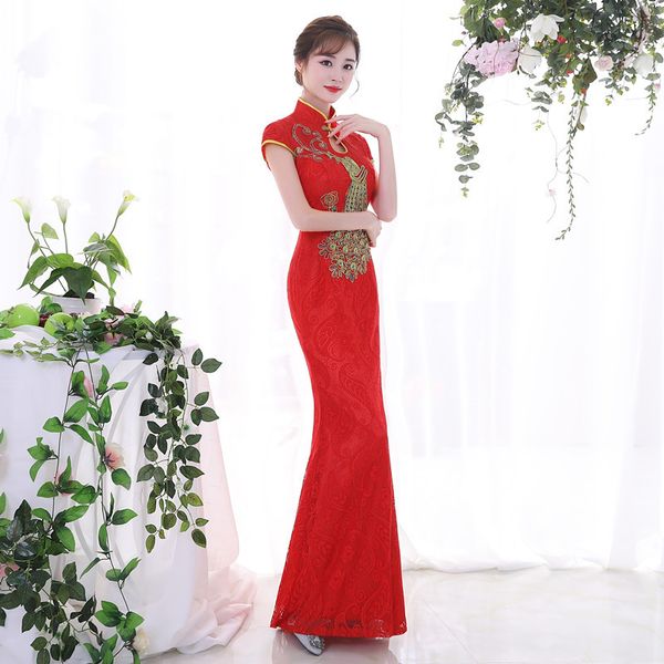 bride cheongsam women traditional dress red wedding qipao embroidery chinese oriental dresses vestidos formales long qi pao
bride cheongsam women traditional dress red wedding qipao embroidery chinese oriental dresses vestidos formales long qi pao