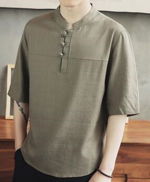 t shirt 2019 men summer fashion gray yellow white linen short sleeve blank chinese style easy leisure t-shirt 10, Blue;black
t shirt 2019 men summer fashion gray yellow white linen short sleeve blank chinese style easy leisure t-shirt 10, Blue;black