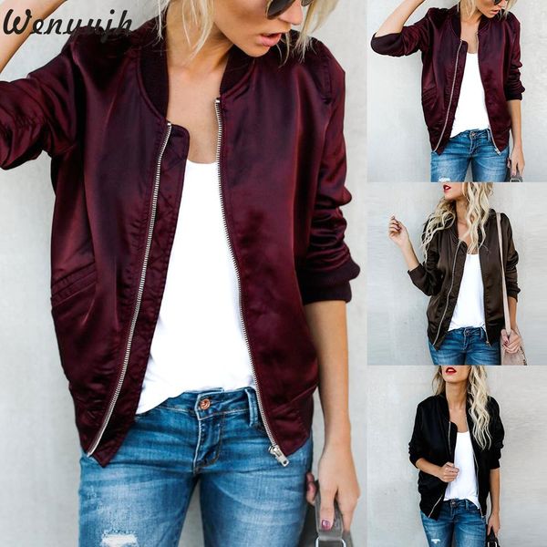 wenyujh 2019 fashion windbreaker jacket women's summer coats long sleeve basic jackets bomber thin women's jackets outwear, Black;brown
wenyujh 2019 fashion windbreaker jacket women's summer coats long sleeve basic jackets bomber thin women's jackets outwear, Black;brown