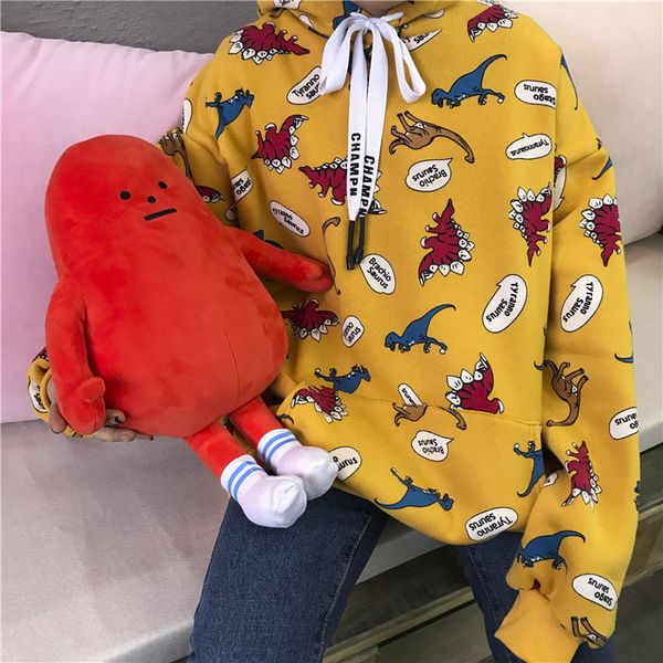 2019 новый зимний корейский стиль опрятный динозавр мультфильм печать мило большая детская площадка отдыха мультфильма свободные свитера wgw, Black
2019 новый зимний корейский стиль опрятный динозавр мультфильм печать мило большая детская площадка отдыха мультфильма свободные свитера wgw, Black