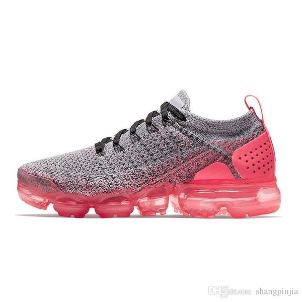Chaussures Moc 2 2.0 2019 New Casual Shoes Triple Black Mens Women Sneakers Fly White knit Air cushion Trainers Zapatos Size 5.5-11