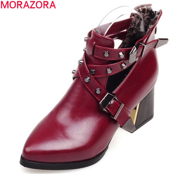 morazora 2019 ankle boots for women pu buckle autumn winter boots rivet zip high heels shoes woman big size 43 black
morazora 2019 ankle boots for women pu buckle autumn winter boots rivet zip high heels shoes woman big size 43 black