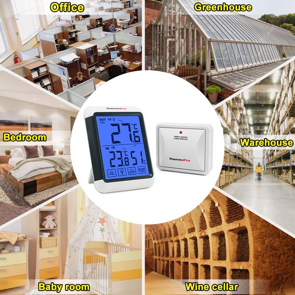 thermopro tp65s 60m wireless digital hygrometer outdoor temperature humidity monitor black light touch screen weather station
thermopro tp65s 60m wireless digital hygrometer outdoor temperature humidity monitor black light touch screen weather station