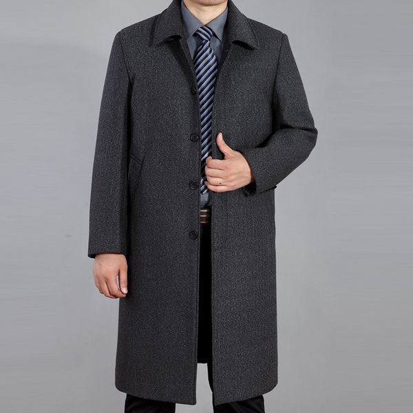 men's overcoat plus size autumn winter thick wool trench 2019 fashion warm coat male long casual coats lapel collar, Black
men's overcoat plus size autumn winter thick wool trench 2019 fashion warm coat male long casual coats lapel collar, Black