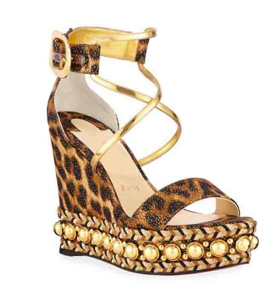 perfect women weddin dress high heels red bottom sandals chocazeppa leopard wedge red sole espadrille sandals super quality size35-42, Black
perfect women weddin dress high heels red bottom sandals chocazeppa leopard wedge red sole espadrille sandals super quality size35-42, Black