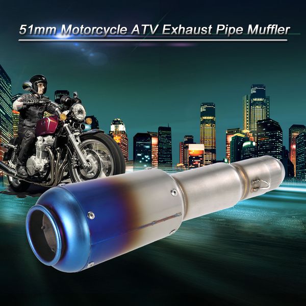 motorcycle scooter exhaust muffler pipe 51mm refit stainless extended exhaust muffler tail pipe universal for motorcycle atv
motorcycle scooter exhaust muffler pipe 51mm refit stainless extended exhaust muffler tail pipe universal for motorcycle atv