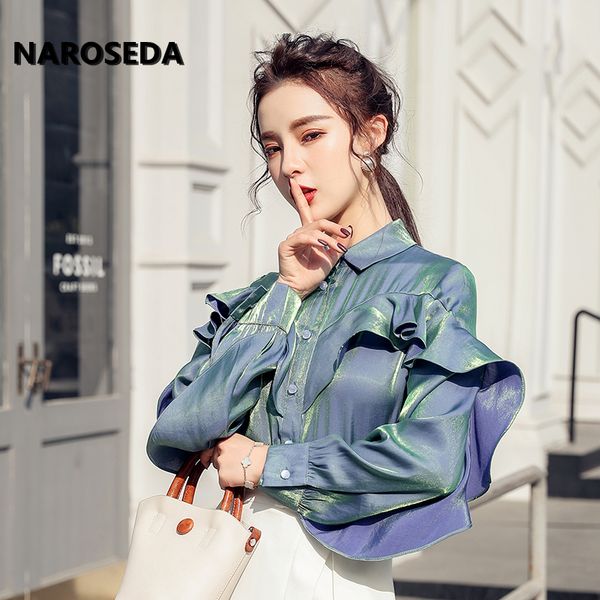 naroseda 2020 spring autumn elegant ruffled women blouse long sleeve solid female blouse casual streetwear ladies shirt, White
naroseda 2020 spring autumn elegant ruffled women blouse long sleeve solid female blouse casual streetwear ladies shirt, White
