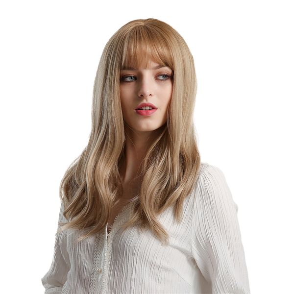 synthetic wavy middle part golden wig natural cosplay resistant wigs 22inch, Black
synthetic wavy middle part golden wig natural cosplay resistant wigs 22inch, Black