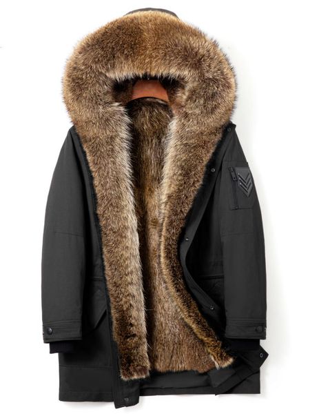 реальный мех parka мужчины зимняя куртка real шерсти енота с капюшоном пальто природные енот подкладке внутри куртки мужские из натуральной, Black
реальный мех parka мужчины зимняя куртка real шерсти енота с капюшоном пальто природные енот подкладке внутри куртки мужские из натуральной, Black