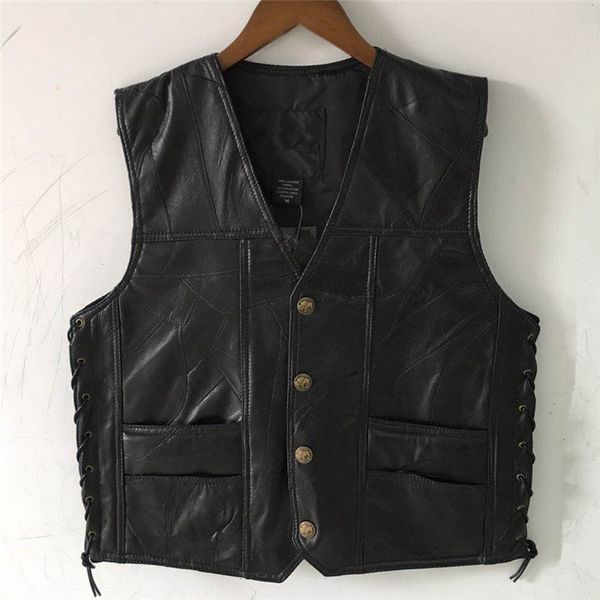 motorcycle leather vest men's vest leather shoulder motorcycle riding net sheepskin stitching
motorcycle leather vest men's vest leather shoulder motorcycle riding net sheepskin stitching