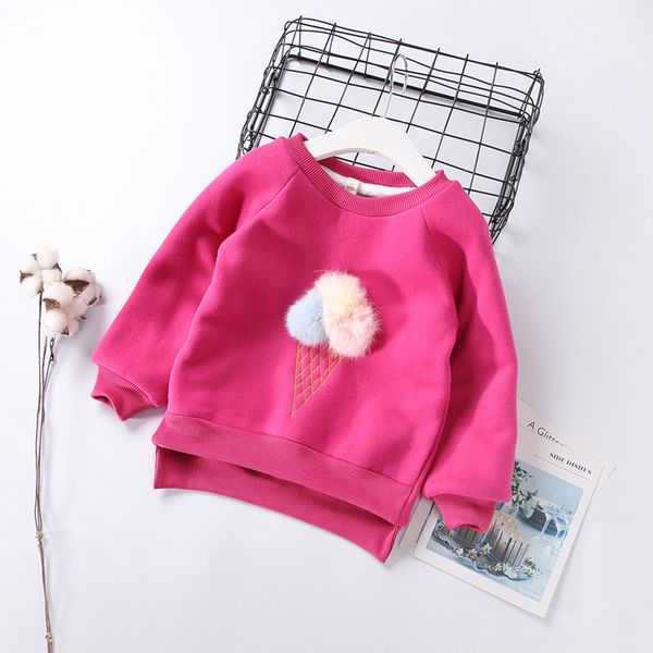 Cute Ball Ice Cream Girls Sweatshirt Autumn Winter Thick Warm Kids Sweatshirts for Girl O-neck Long Sleeve Children Top Clothing, Green
Cute Ball Ice Cream Girls Sweatshirt Autumn Winter Thick Warm Kids Sweatshirts for Girl O-neck Long Sleeve Children Top Clothing, Green