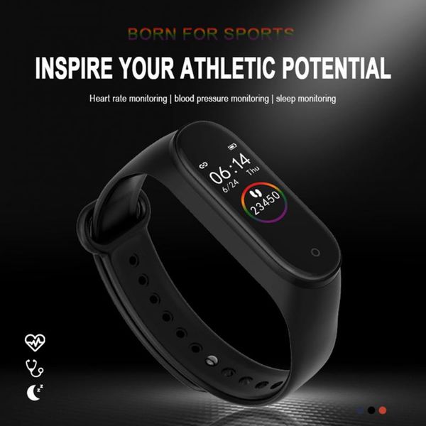 m4 sports fitness smart bracelet waterproof heart rate monitor smart watch tracker watch men's black belt wristband
m4 sports fitness smart bracelet waterproof heart rate monitor smart watch tracker watch men's black belt wristband