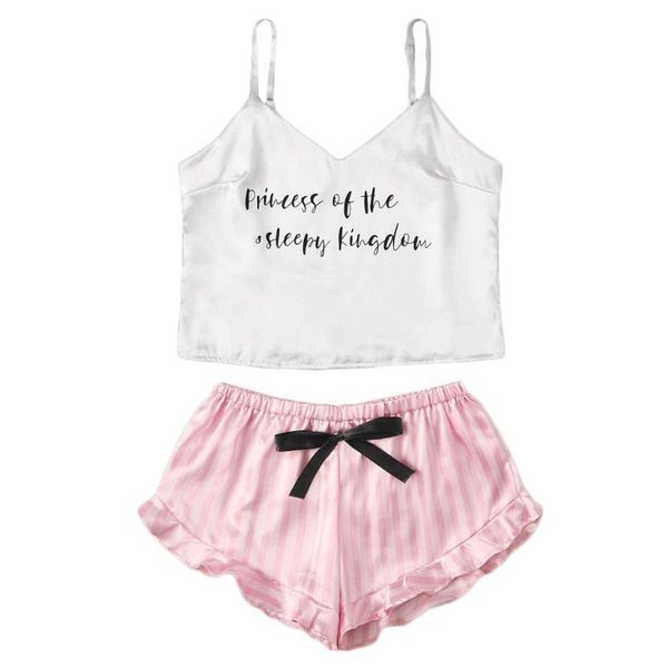 fashion women stain letter print o-neck camisole pajamas sleepwear shorts lingerie set ladies wire letter set, Black;red
fashion women stain letter print o-neck camisole pajamas sleepwear shorts lingerie set ladies wire letter set, Black;red