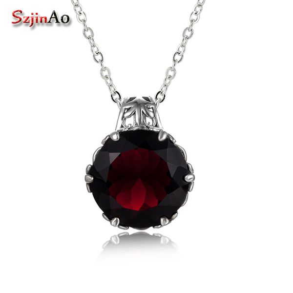 szjinao wedding accessories 925 sterling silver necklaces & pendants rotate dancing garnet fashion women mom's gift handmade
szjinao wedding accessories 925 sterling silver necklaces & pendants rotate dancing garnet fashion women mom's gift handmade
