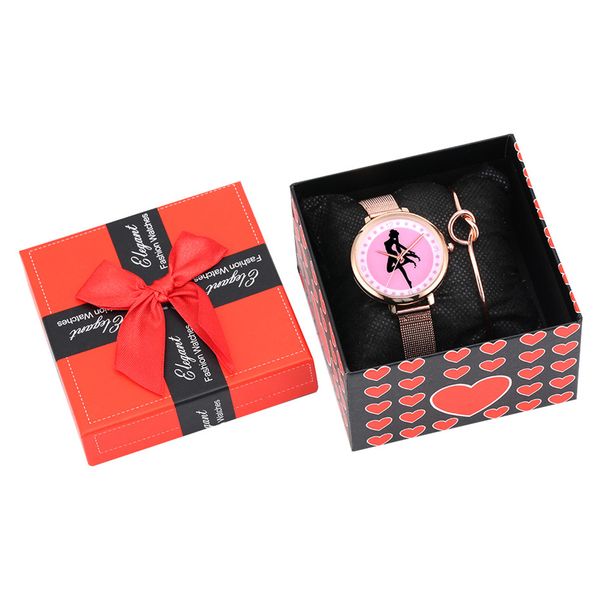 women bracelet watch cuff bangle set ladies rose gold stainless steel women's watches casual girl clock birthday present, Slivery;brown
women bracelet watch cuff bangle set ladies rose gold stainless steel women's watches casual girl clock birthday present, Slivery;brown