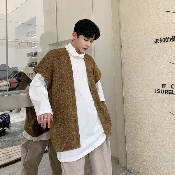 men vintage fashion casual knit cardigan sweater coat male women streetwear shawl waistcoat sweater outerwear, White;black
men vintage fashion casual knit cardigan sweater coat male women streetwear shawl waistcoat sweater outerwear, White;black
