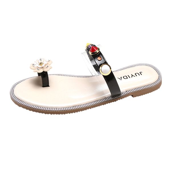 elegant womens four seasons fashion flip flops shoes ladies beach roman solid color non-slip round head clip-toe slippers, Black
elegant womens four seasons fashion flip flops shoes ladies beach roman solid color non-slip round head clip-toe slippers, Black