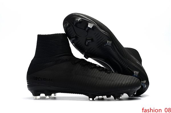 new arrival full black soccer cleats mercurial superfly kids soccer shoes high ankle cristiano ronaldo mens womens football boots
new arrival full black soccer cleats mercurial superfly kids soccer shoes high ankle cristiano ronaldo mens womens football boots