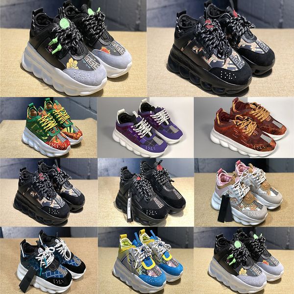 2019 New Luxury Chain Reaction Casual Ladies Designer Shoes Mens Womens Fashion District Medusa Link-Embossed Sole Trainer
2019 New Luxury Chain Reaction Casual Ladies Designer Shoes Mens Womens Fashion District Medusa Link-Embossed Sole Trainer