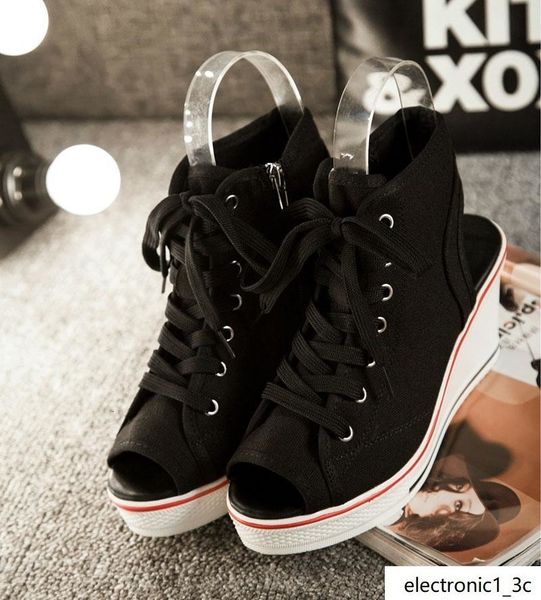 3a summer new wedge with increased canvas shoes fish mouth zipper high heel sandals fashion versatile classic style
3a summer new wedge with increased canvas shoes fish mouth zipper high heel sandals fashion versatile classic style